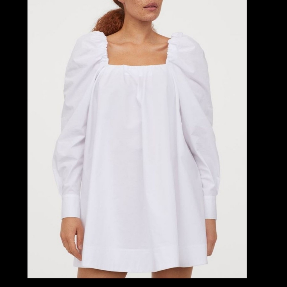 H&M trend cotton poplin dress